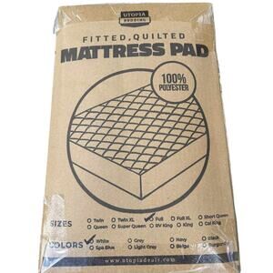 Utopia Bedding Quilted Fitted Mattress Pad - Full Size - NWT
